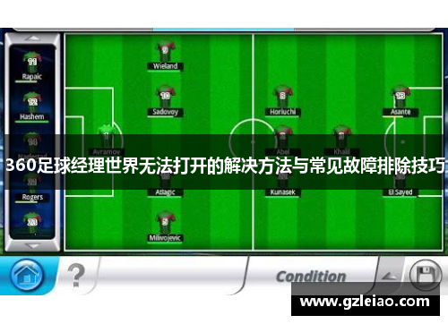 360足球经理世界无法打开的解决方法与常见故障排除技巧