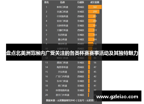 盘点北美洲范围内广受关注的各类杯赛赛事活动及其独特魅力