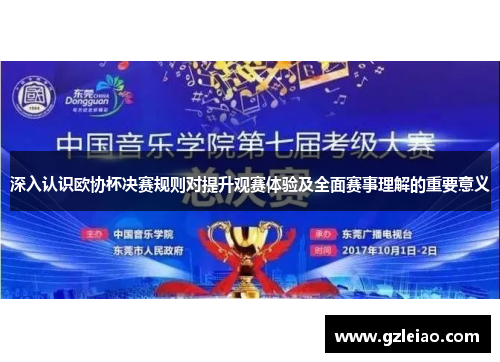 深入认识欧协杯决赛规则对提升观赛体验及全面赛事理解的重要意义